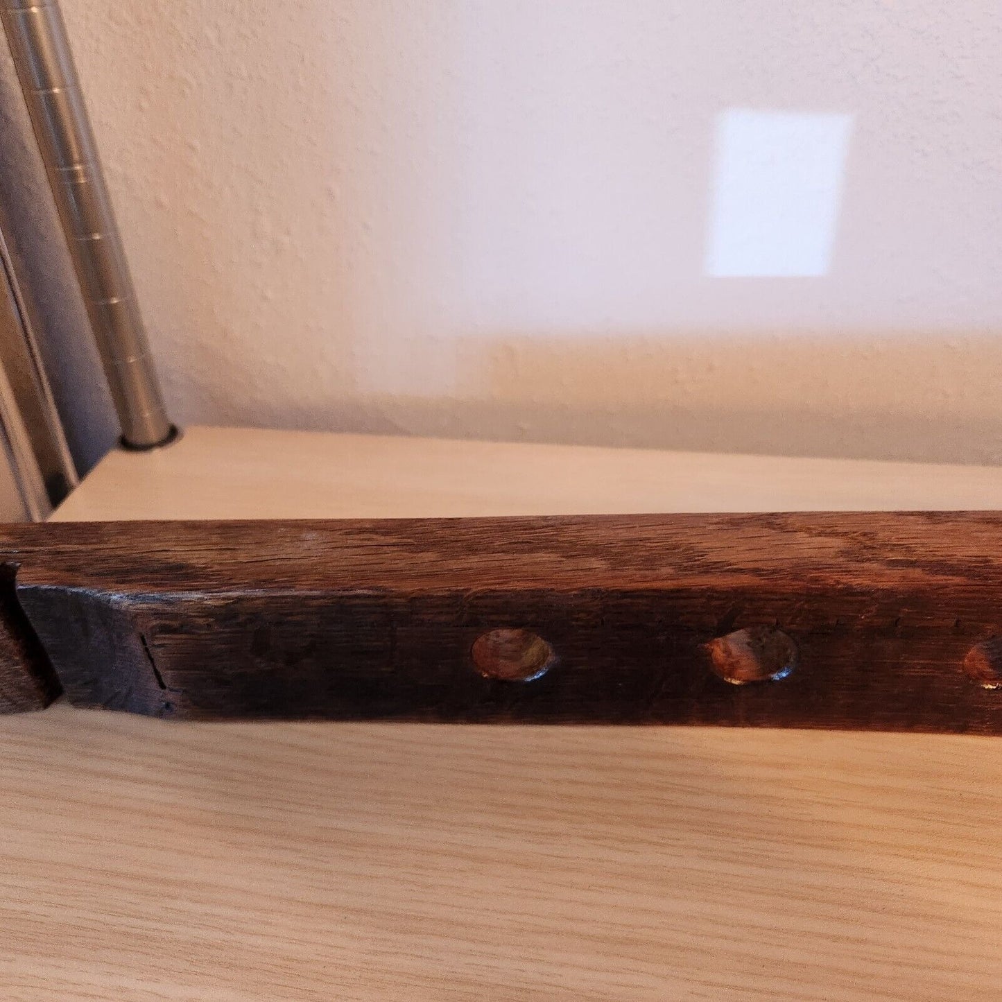 Wine Barrel Bottle Stopper Holder 9 Holes Display Heart 34 " x 2 1/2" x 3 "