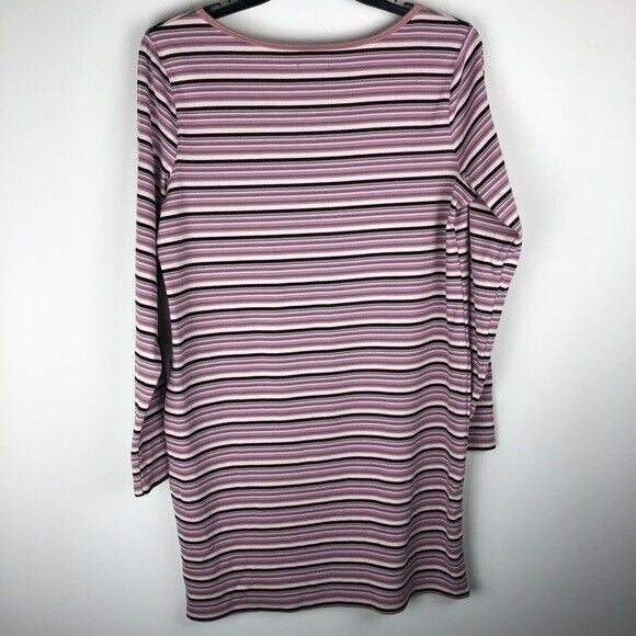 Dress Wild Fable Size XL Long Sleeve Pink Purple Stripe Dress