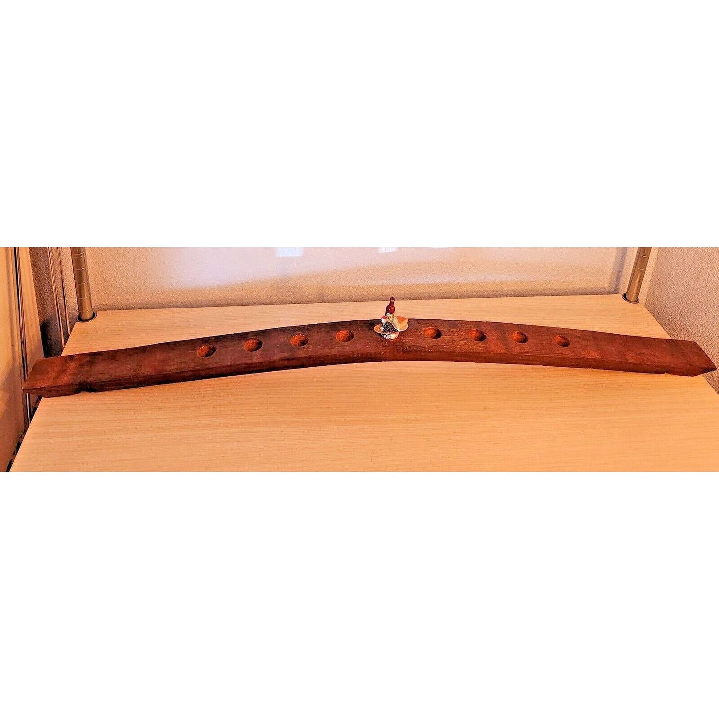 Wine Barrel Stopper Holder 9 Holes Display Cab Soaked 36 " x 2 1/2" x 2 1/2"