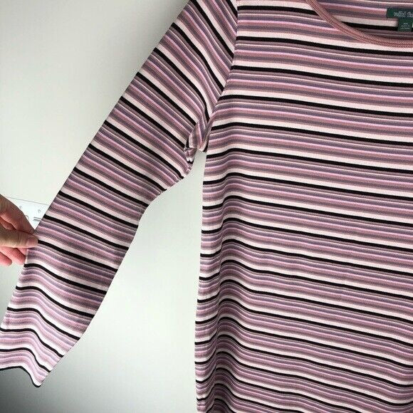 Dress Wild Fable Size XL Long Sleeve Pink Purple Stripe Dress