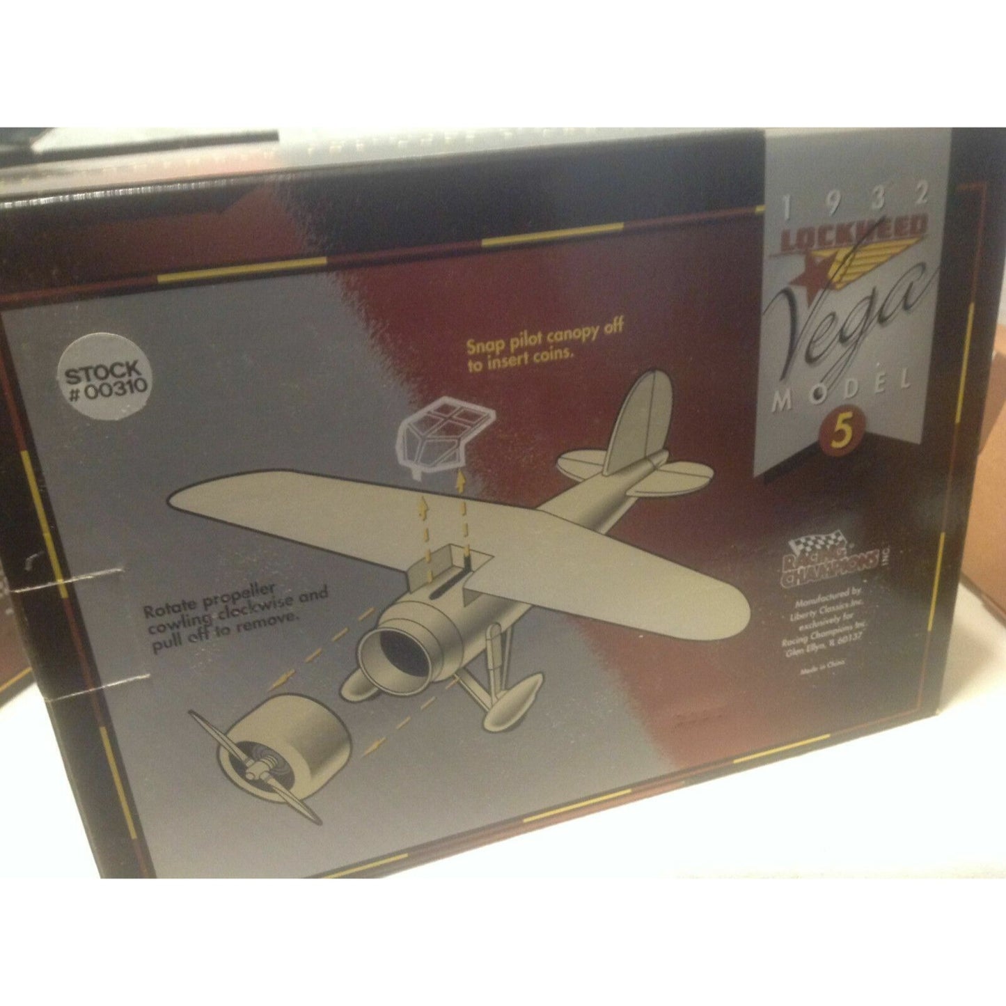 RACING CHAMPIONS KYLE PETTY 1932 LOCKHEED VEGA MODEL 5 DIE CAST BANK #310 1:32