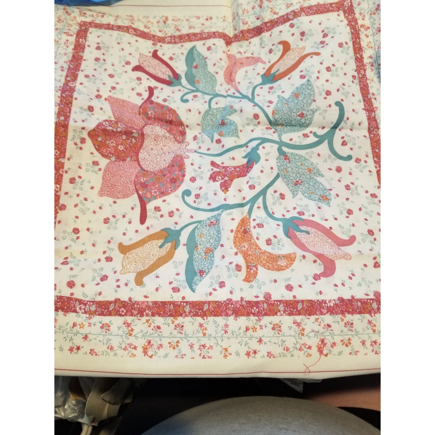 Material Fabric Pillow 4 panels 36" x 44" Cotton With Instructions Wamsutta OTC