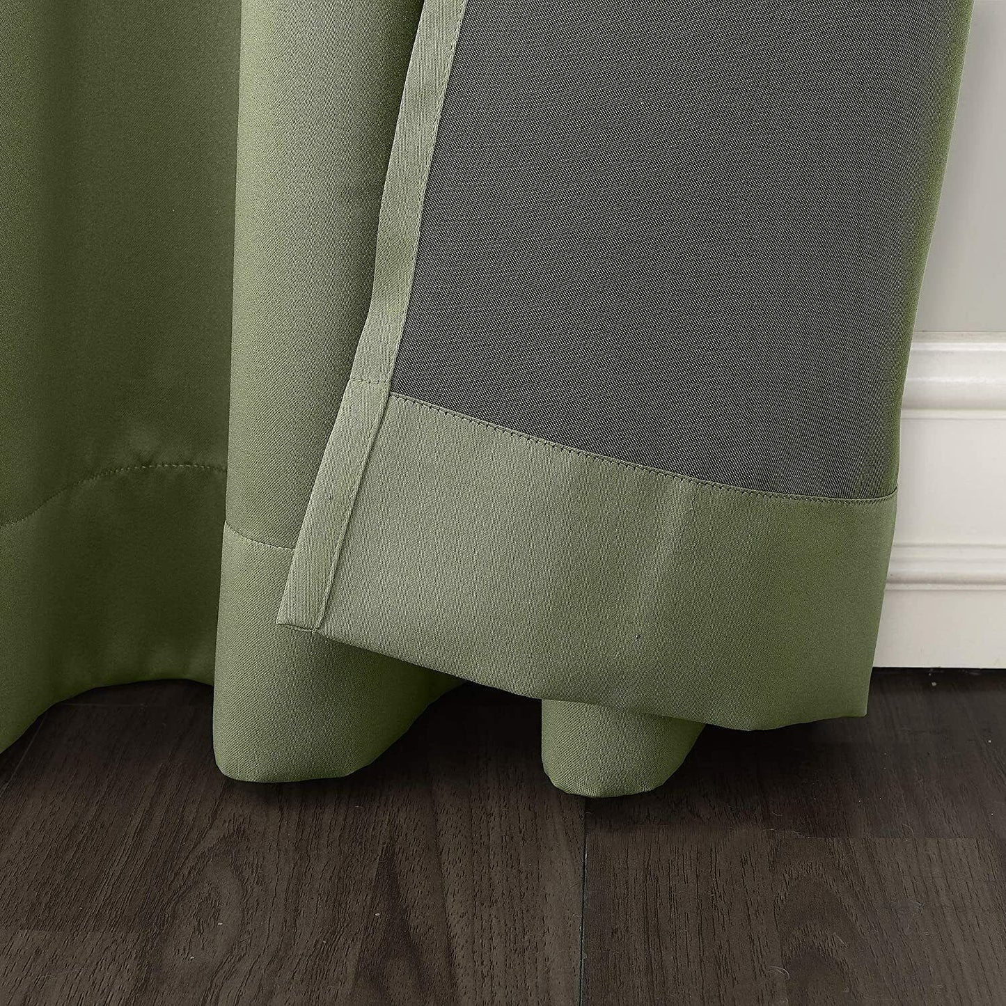 One Curtain Panel Sun Zero Becca Energy Efficient Grommet 40" x 95", Sage Green