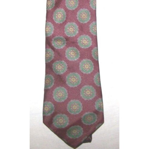 Tie J C Penney Red Green Brown Silk Neck Tie Intl Brand 58 " Long 4" Wide