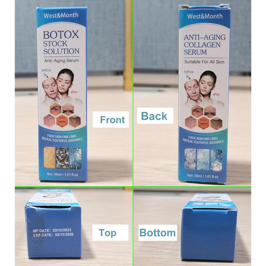 2 Pack Botox Stock Solution Facial Serum Vitamin C Serum For Face, Anti Aging Collagen Serum Vitamin E, Salicylic & Amino Acids, Botox