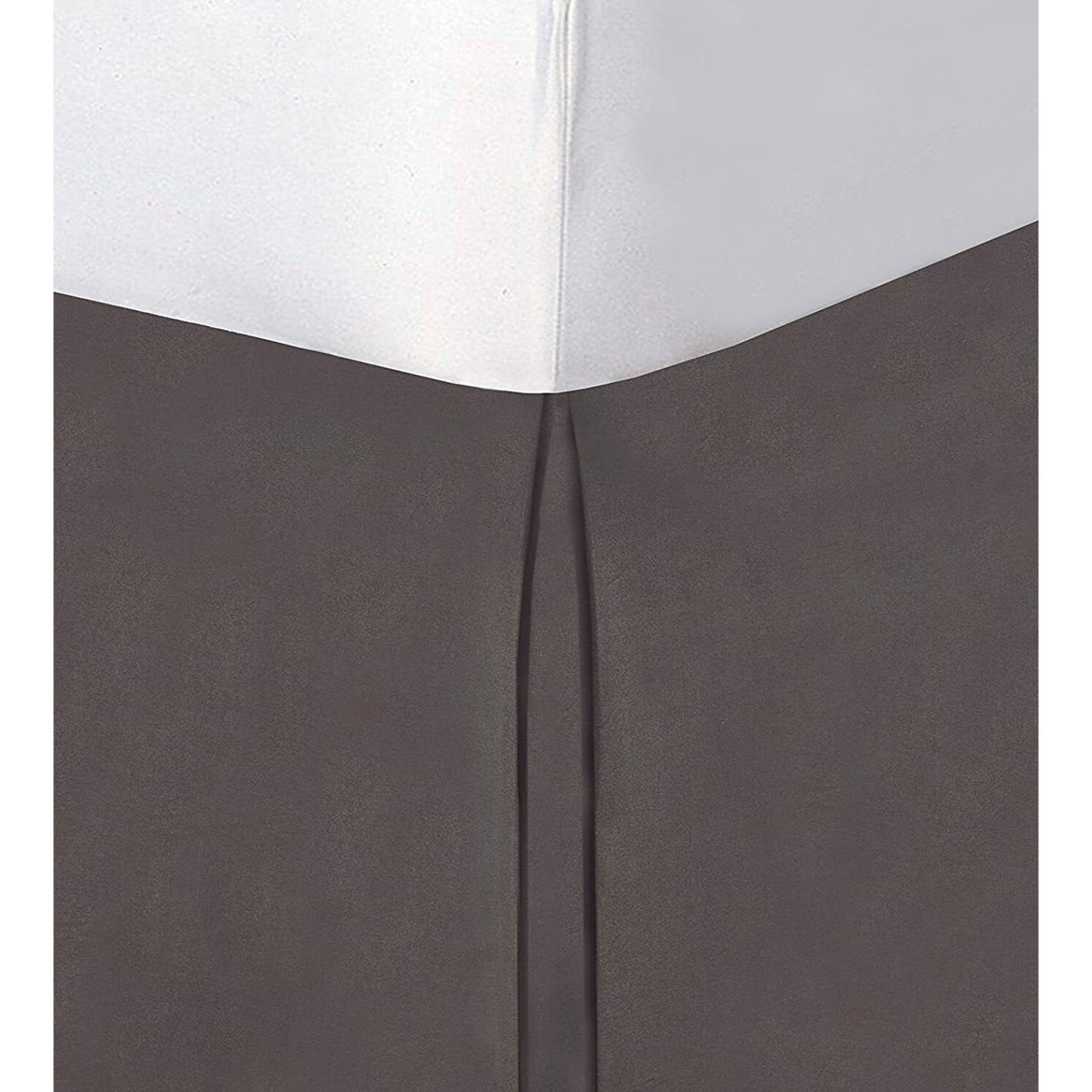 Today’s Home King Bed Skirt Brown Microfiber Classic Tailored Dust Ruffle