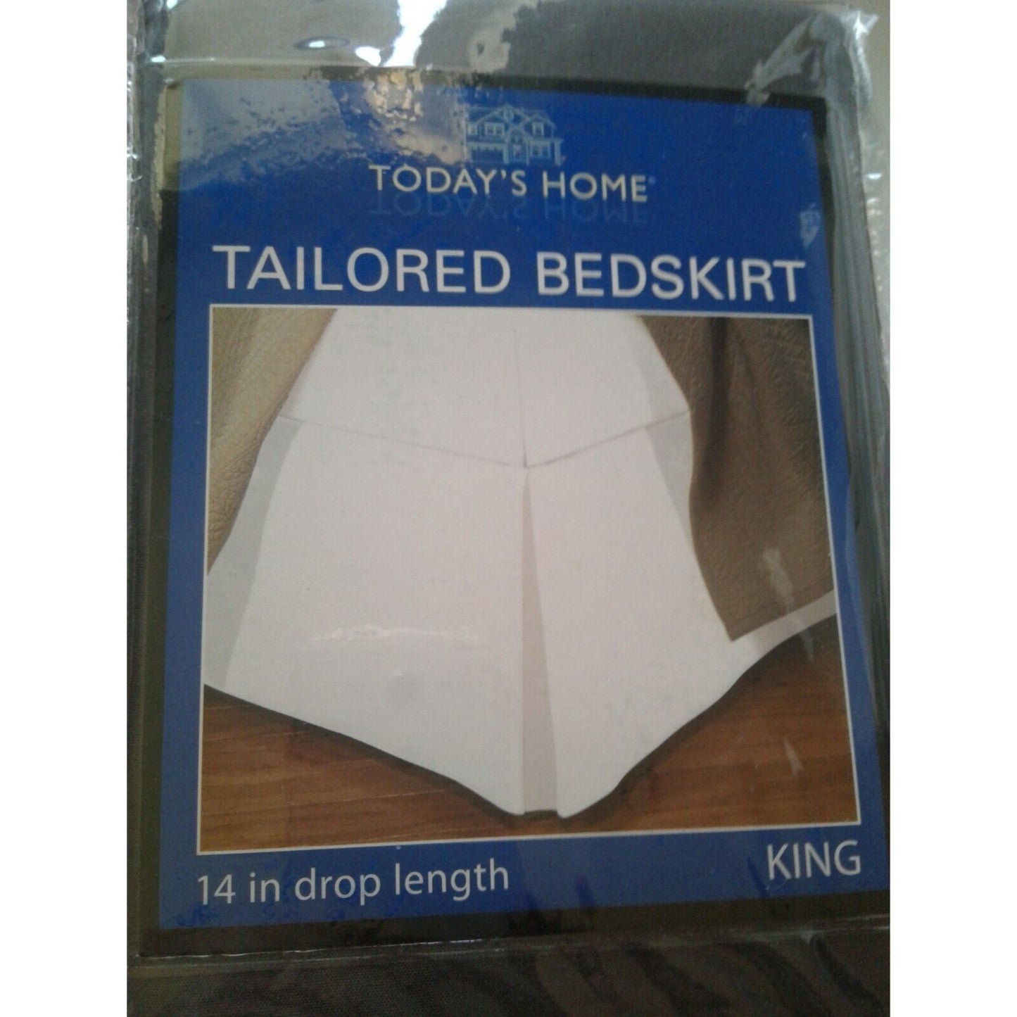 Today’s Home King Bed Skirt Brown Microfiber Classic Tailored Dust Ruffle