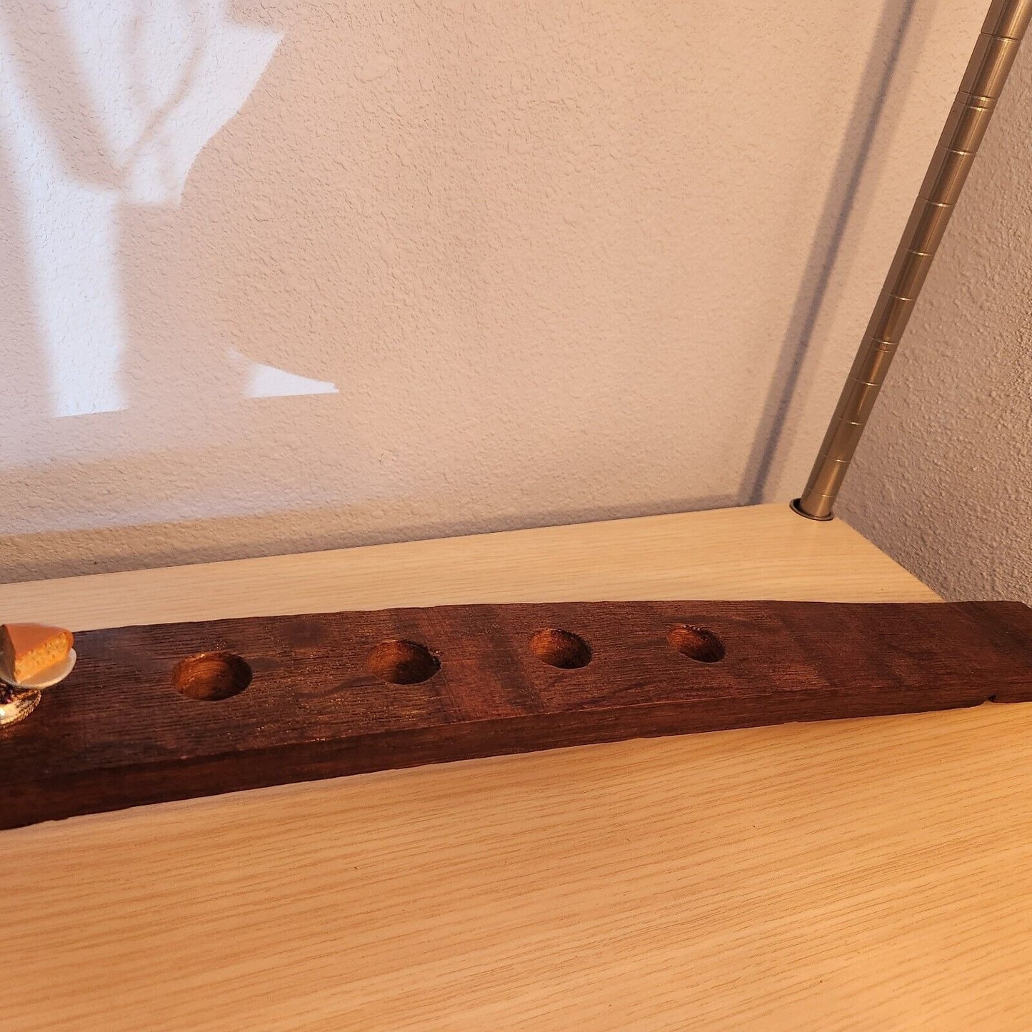 Wine Barrel Stopper Holder 9 Holes Display Cab Soaked 36 " x 2 1/2" x 2 1/2"