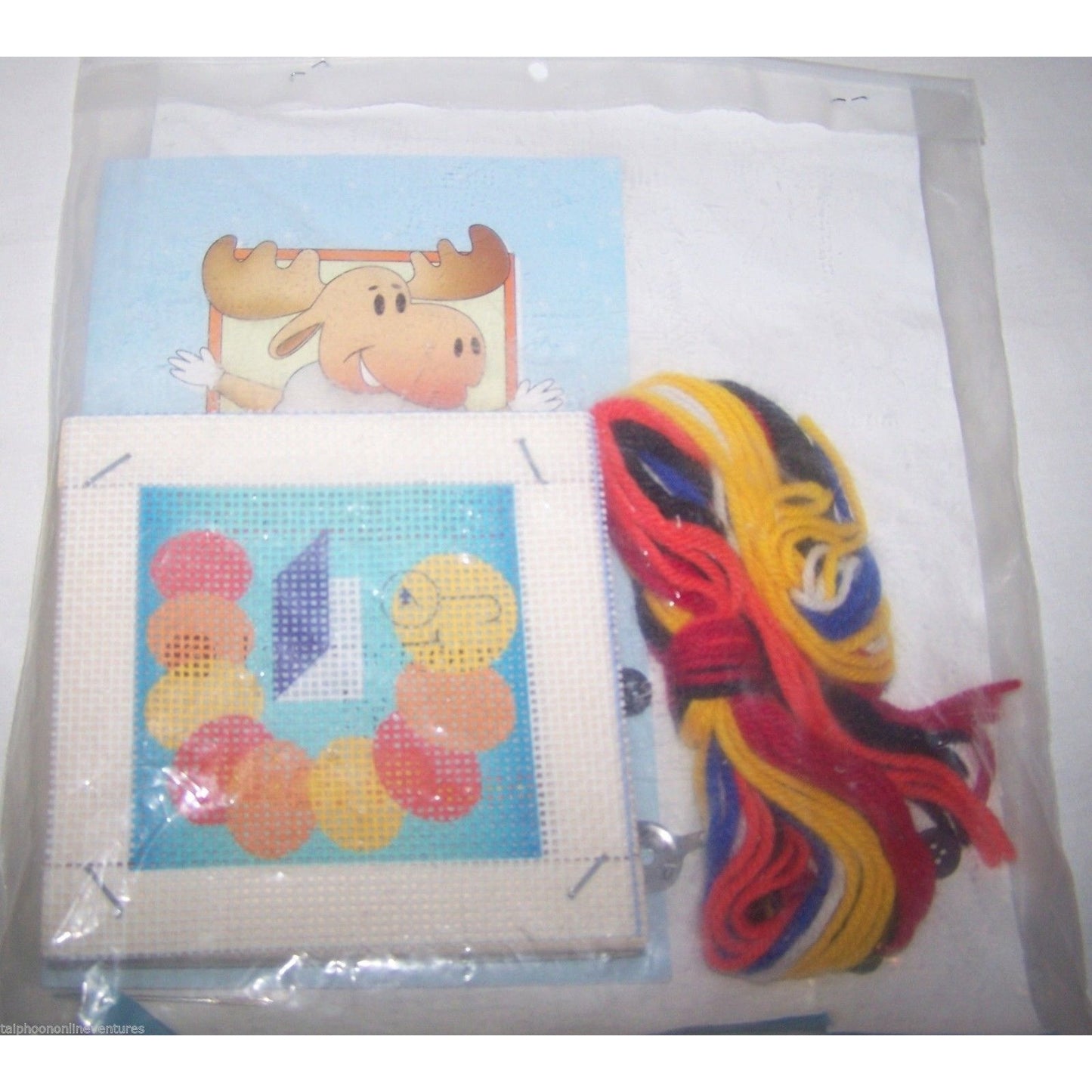 Craft Kit Mini Moose 3-D Adventures Bookworm Framed Kit Yarn Needle Buttons