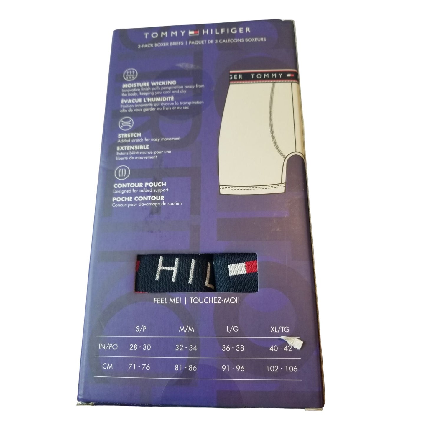 Tommy Hilfiger Size S/P Men's Cotton Stretch 3-Pack Boxer Brief