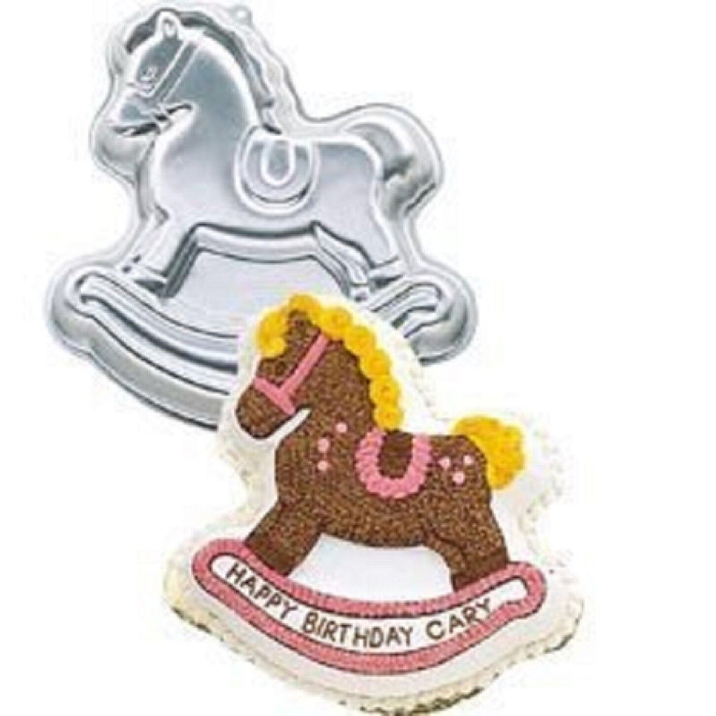 Wilton Cake Pan Baking Rocking Horse 2105-2388, 1984 Retired Wilton