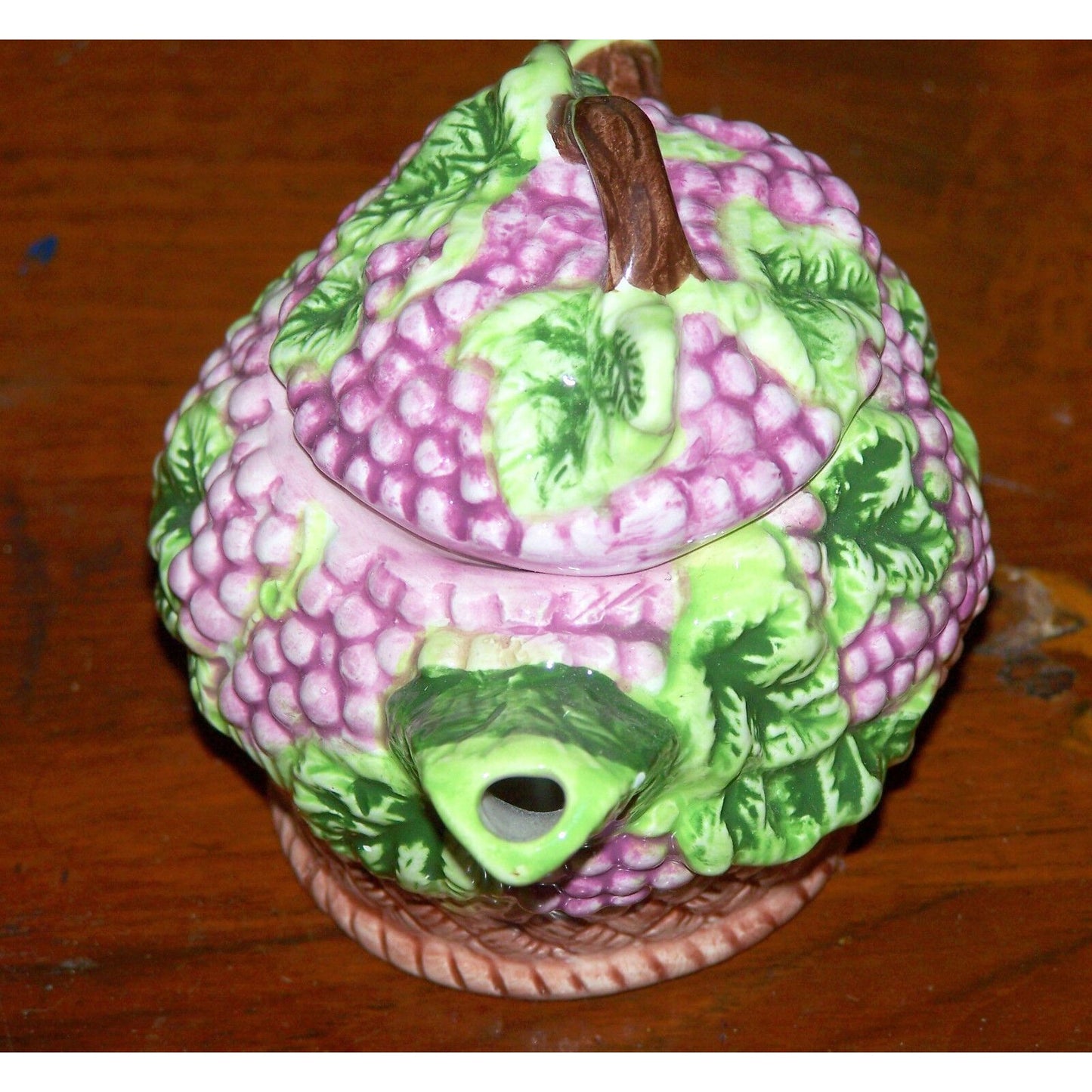 Tea Pot Decorative Ceramic Mini Tea Pot Teapot Grapes Clusters and Vines GKRO