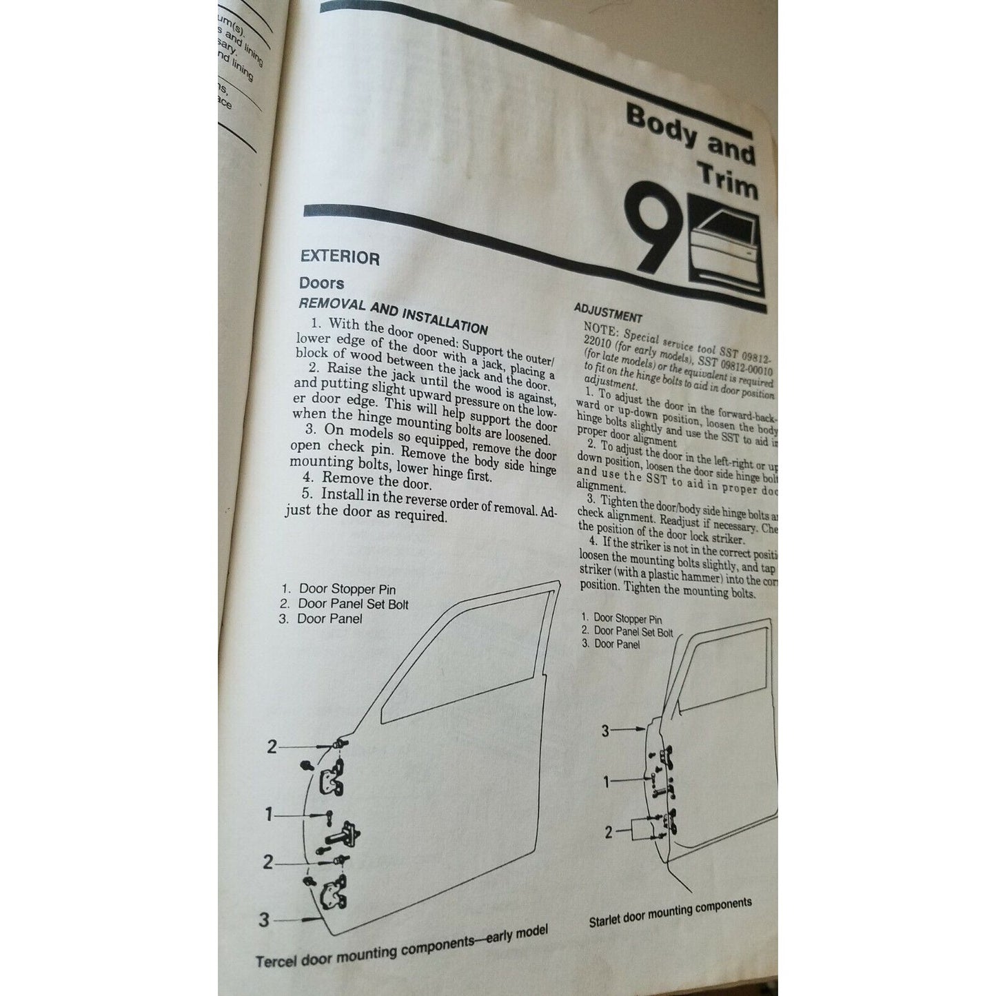 1970 -1987  Chilton's Toyota Corolla Carina Tercel Starlet  All Models Repair