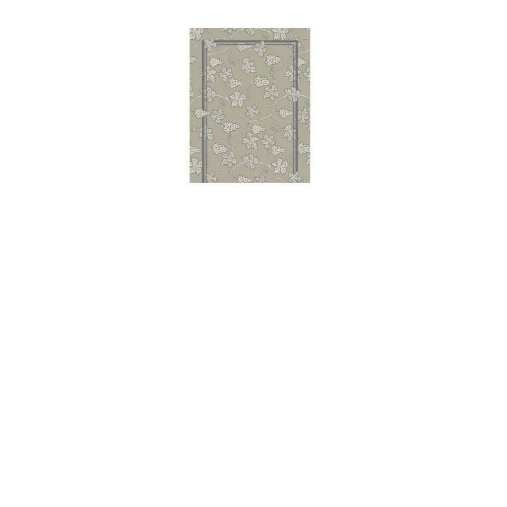 Scarf Tan Border End Wine Tasting  Grape Cluster  60" L  x  14" W 100% Polyester
