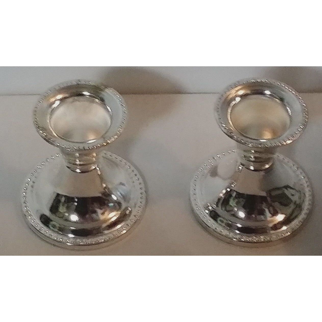Candle Holder Silver Plated Essex 2 1/2" Tall