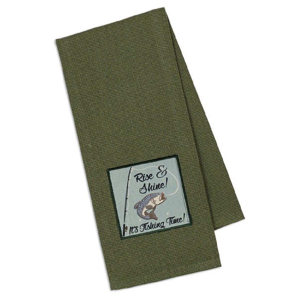 Kitchen Towel Design Import Rise & Shine! It's Fishing Time 18 x 28" Cotton