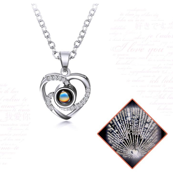 Gift Box For Mom Box says Best Mom Ever Necklace Heart Pendant and Ring with Red Rose Jewelry Storage Box for Women Mother's Day