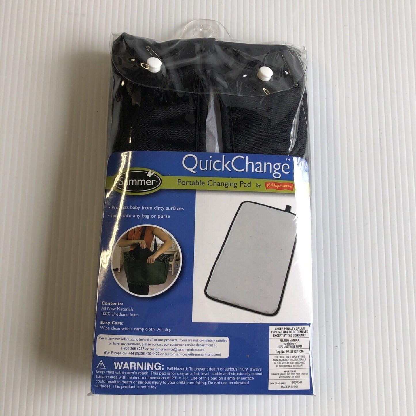 Padded Portable Changing Pad Summer Infant Quickchange Fully Black New In Pkg