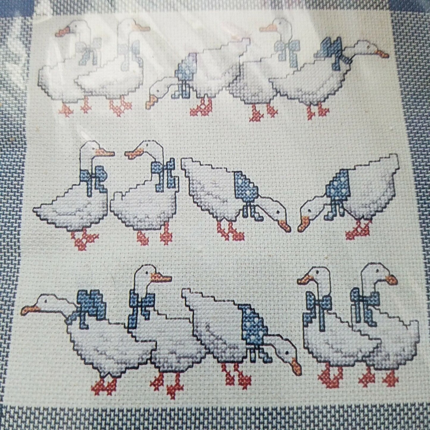 Craft Kit Dale Burdett Gaggle of Geese A Country Cross Stitch Pillow Kit 1985