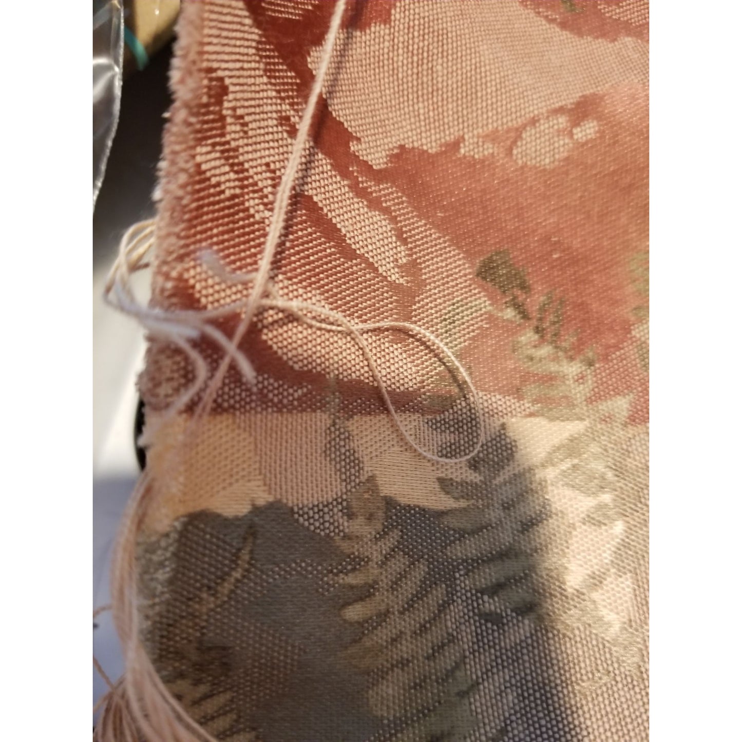 Material Fabric Brown Gold Grey 56" x 112" Heavy Fabric Transprint  1998