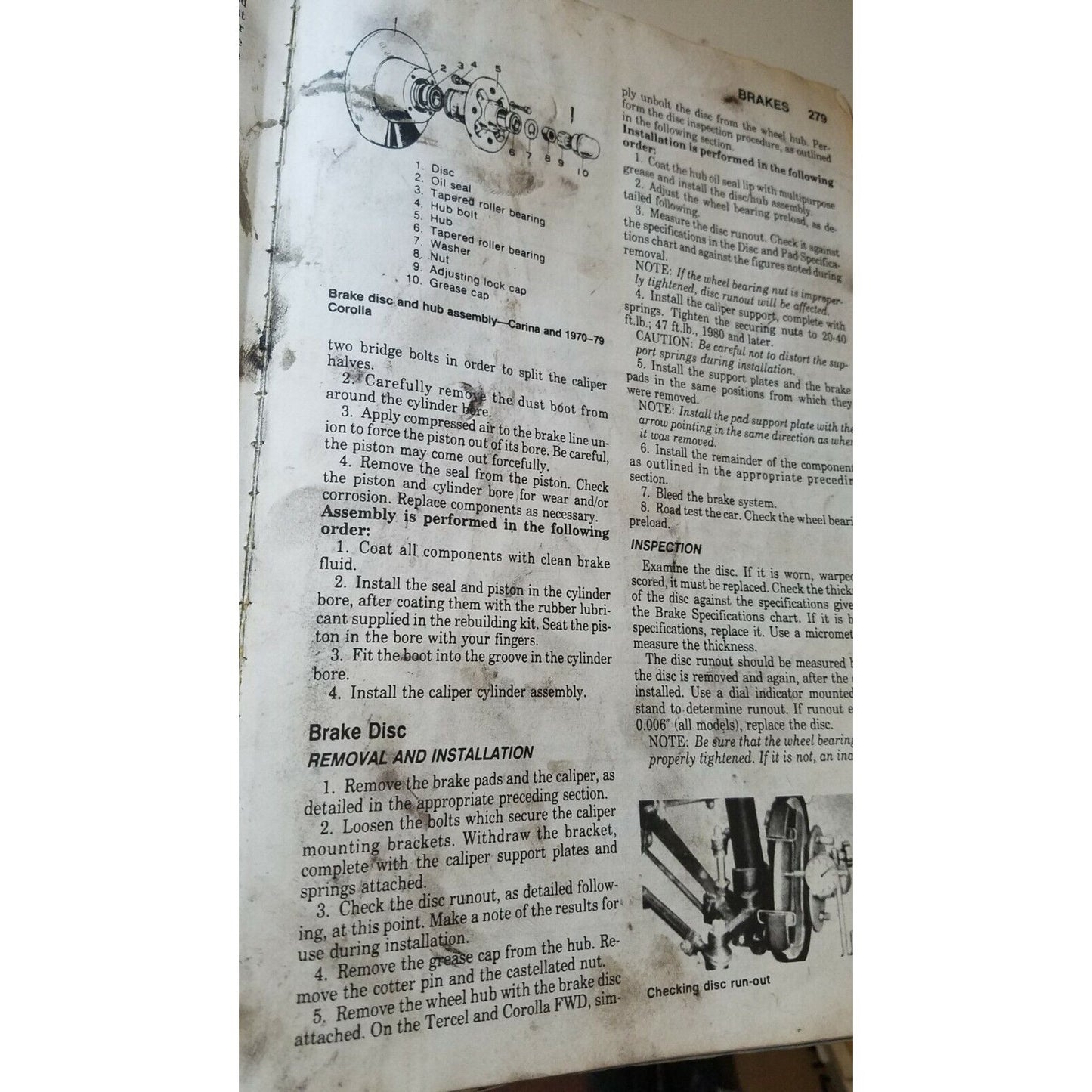 1970 -1987  Chilton's Toyota Corolla Carina Tercel Starlet  All Models Repair