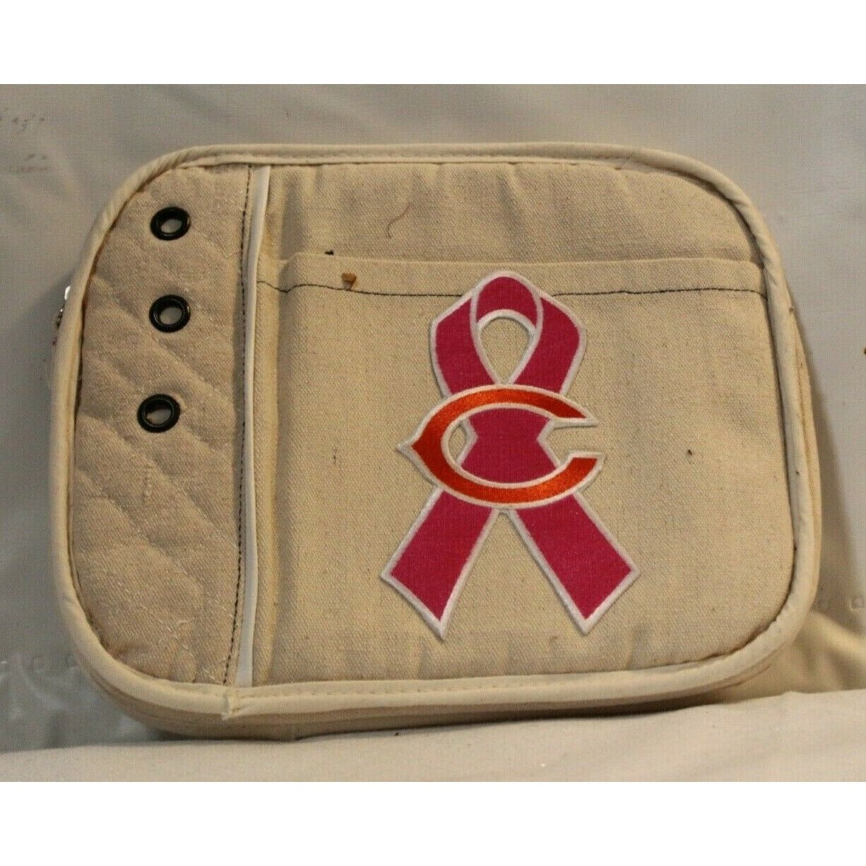 NFL Padded Tablet Case Chicago Bears Pink Ribbon Pro-FAN-ity Canvas Front Pocket