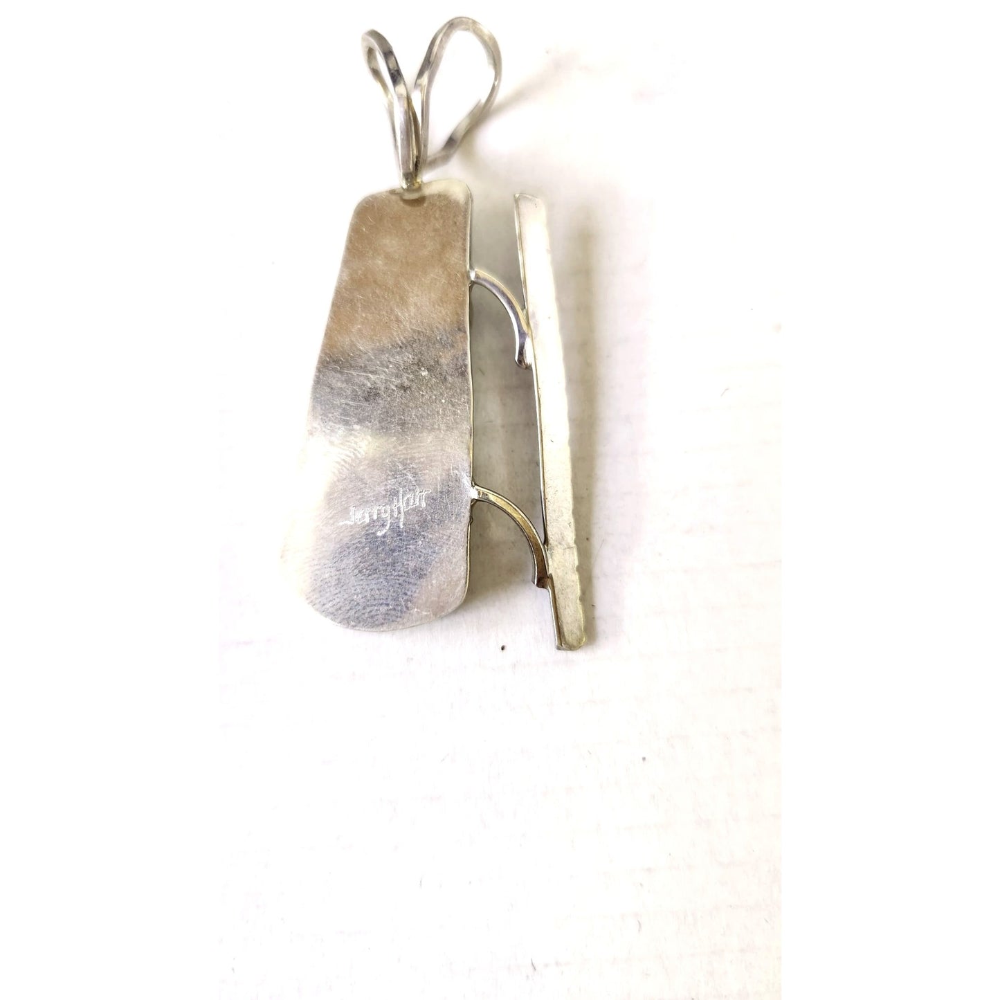 Pendant 925 Silver and Australian Variscite 14.4 Grams Jerry Harr 30 mm x 18 mm Stone