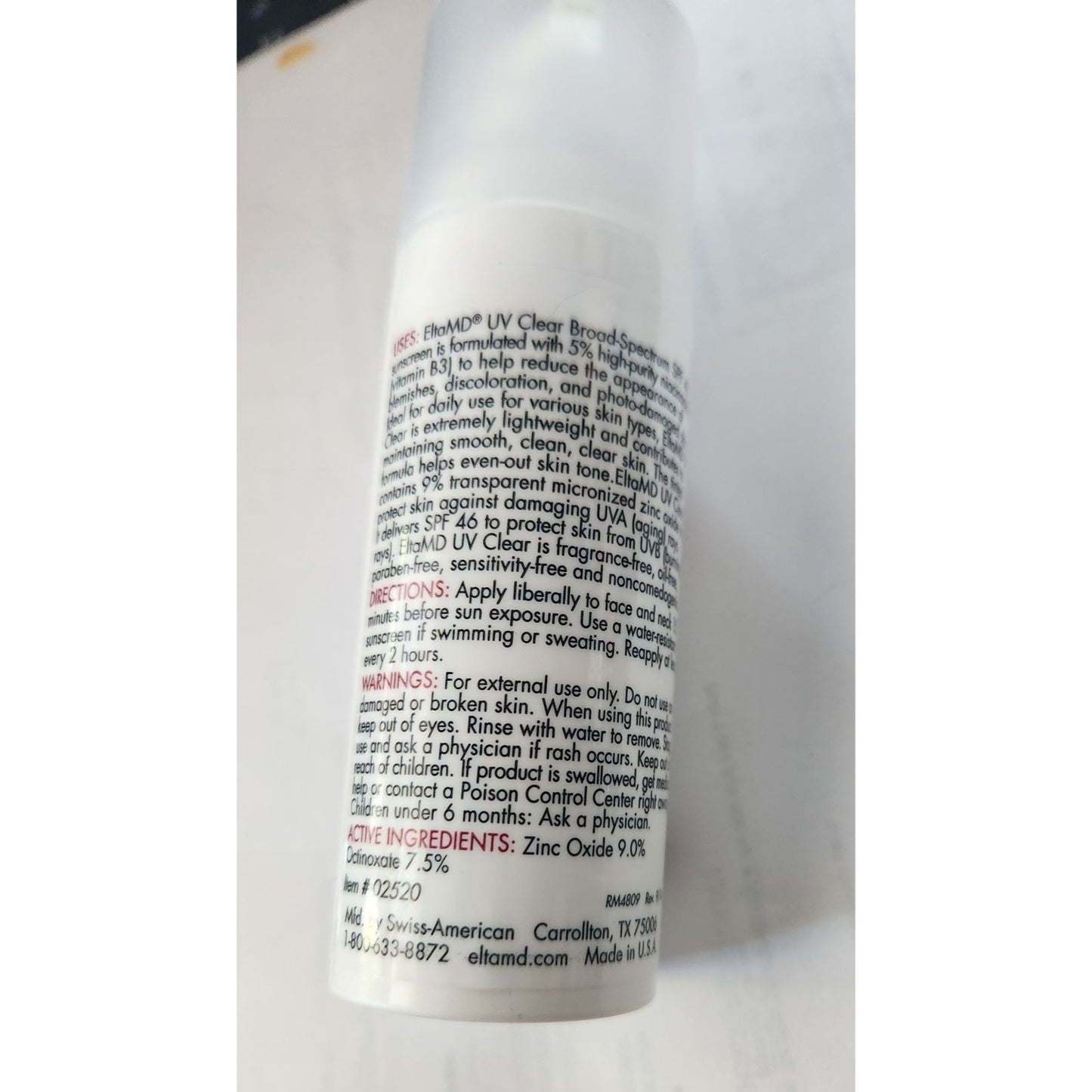 EltaMD UV Clear Tinted Broad Spectrum SPF 46 Facial Sunscreen 1.7 oz new