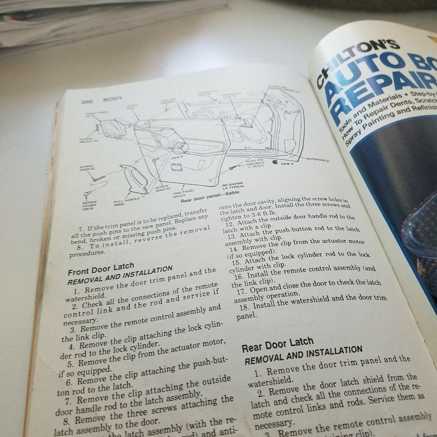 1986-87  Chilton's Repair Manual Taurus Sable   # 7830