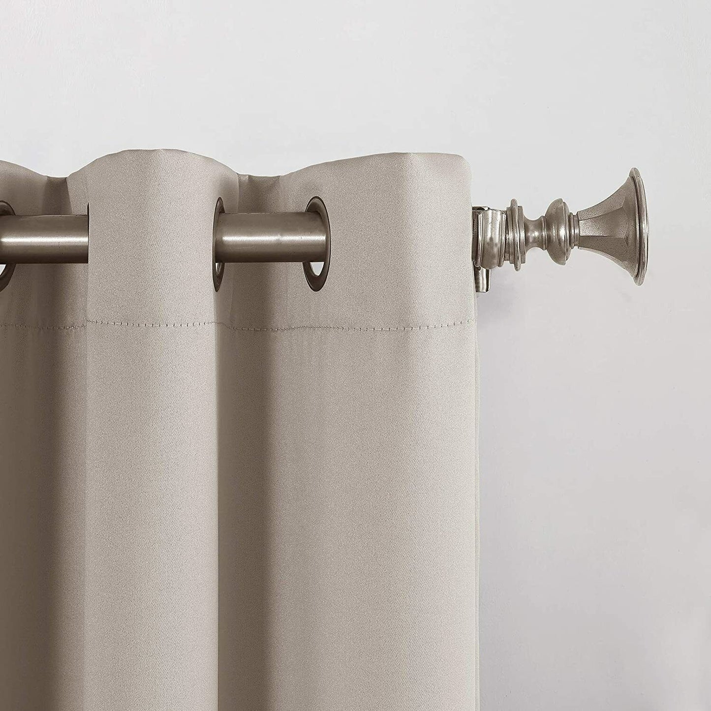 Curtain Sun Zero Barrow Energy Efficient Grommet Curtain Panel, 54" x 95", Stone