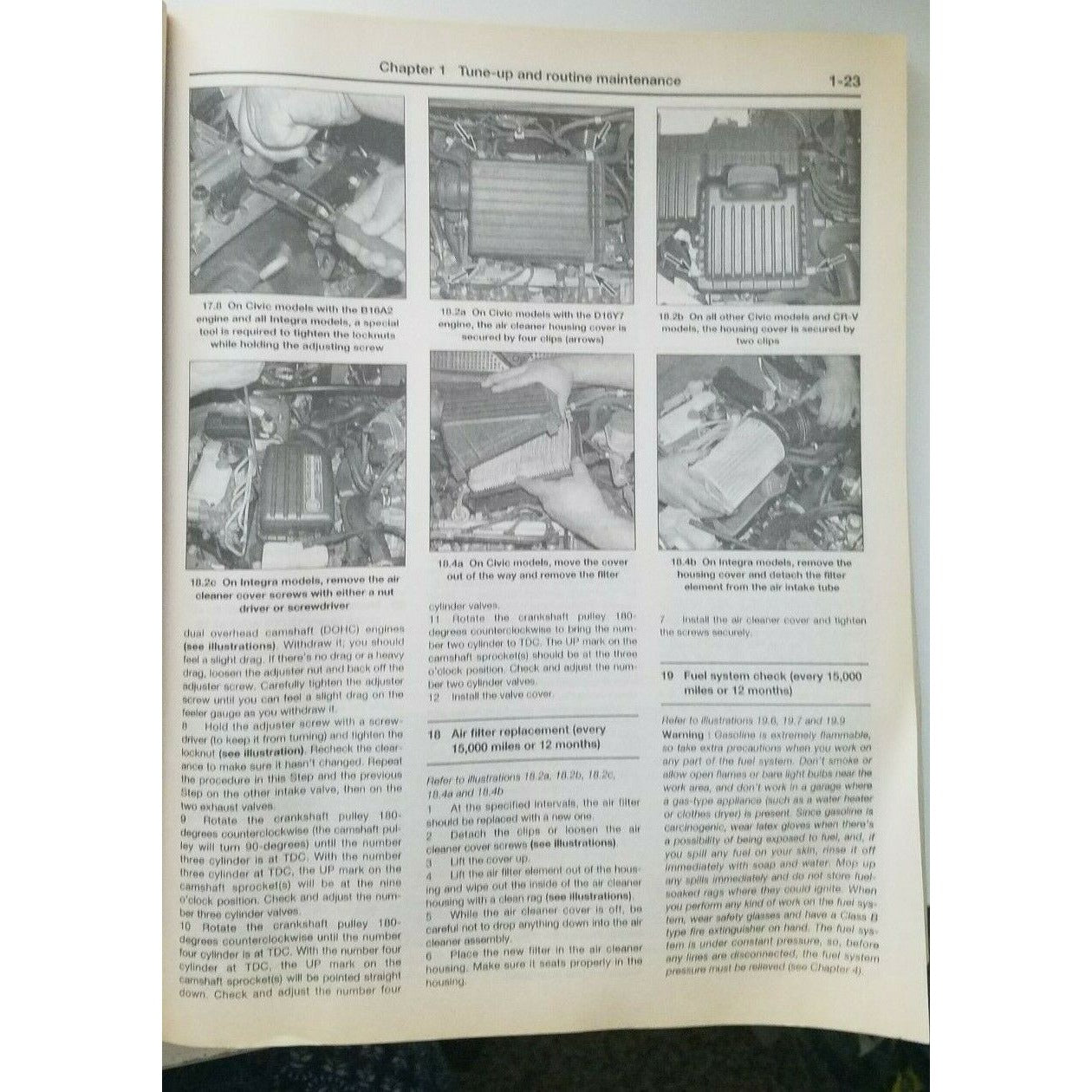 1996 - 2000  Haynes Honda Civic CR-V 1997 - 2001  Acura Integra 1994 - 2000