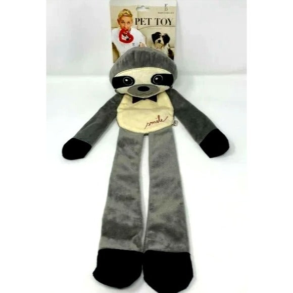 Dog Pet Toy Ellen Degeneres Dog Grey 2 Sloth Crinkle Squeaker Stuffed Head