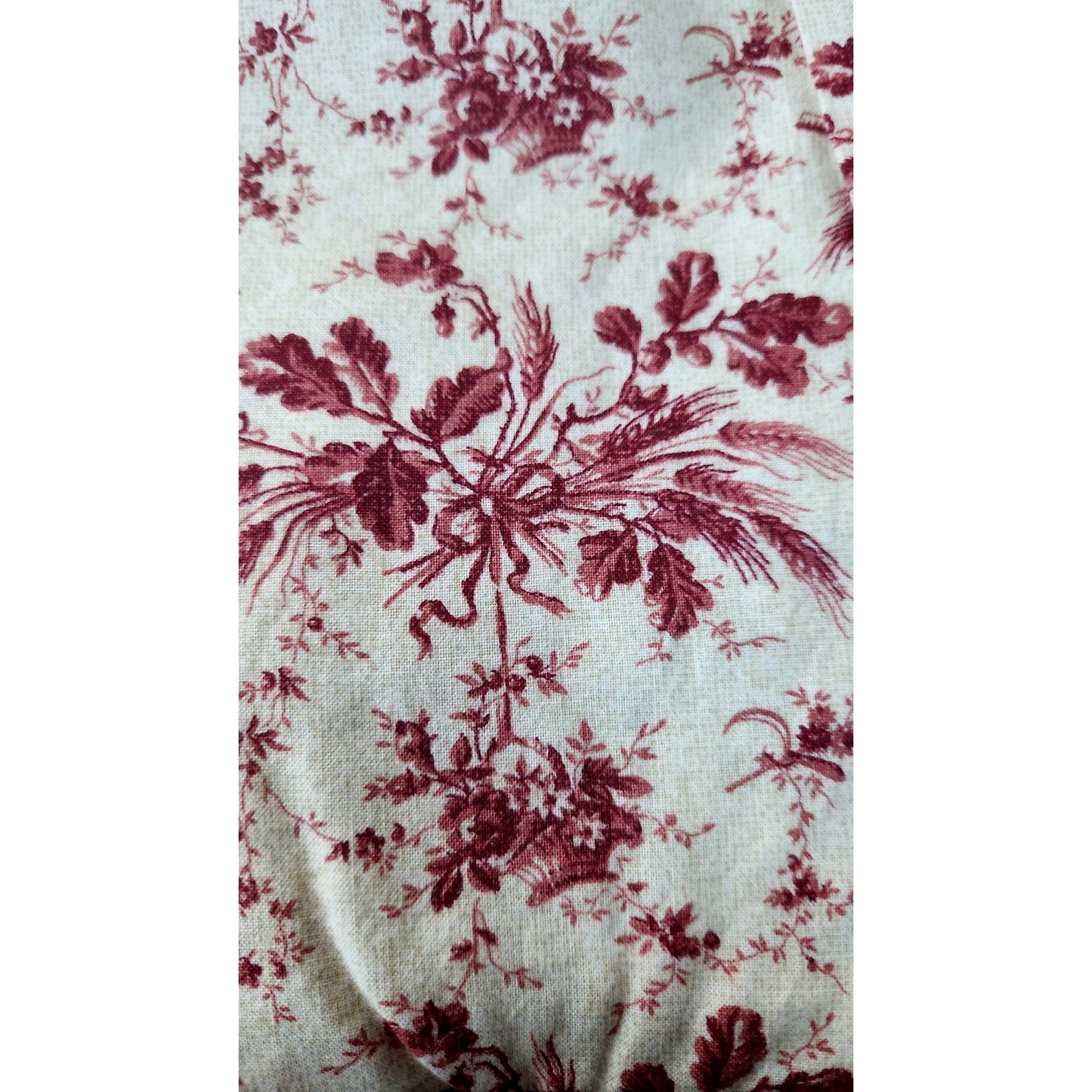 Material Cotton Cream Brown Flowers Leaves 2 yards of 45" wide Cotton  Fabric Quilting Clothing Crafts