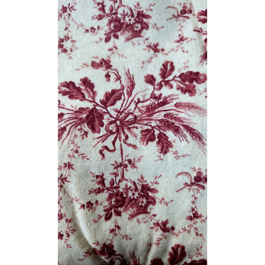 Material Cotton Cream Brown Flowers Leaves 2 yards of 45" wide Cotton  Fabric Quilting Clothing Crafts