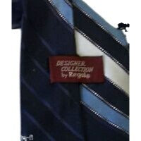 Tie New Designer Collection By Regal Neck Tie Blue Silver Stripes Vintage