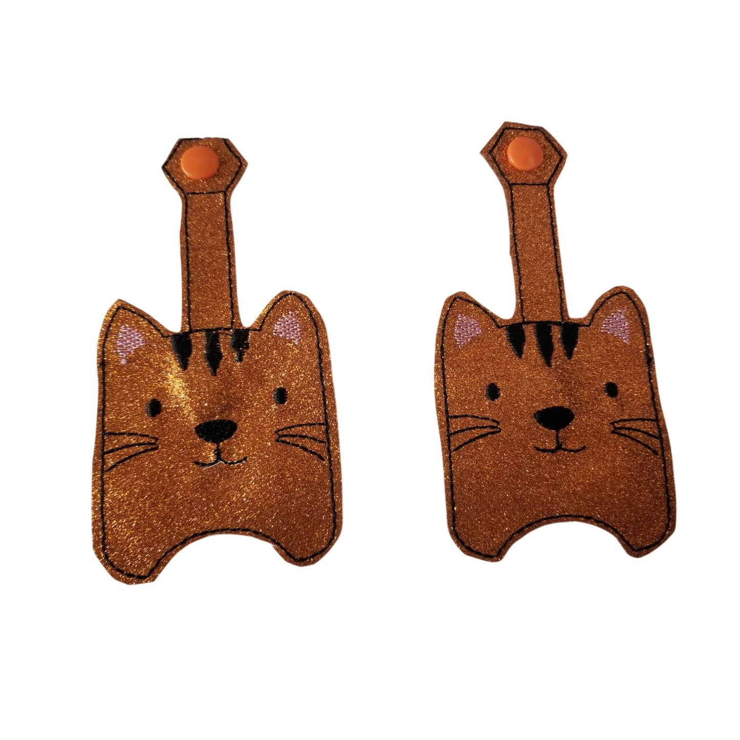 Bath & Body Works 1 oz Hand Sanitizer Set of 2 Cats Embroidered Faux Leather Holder