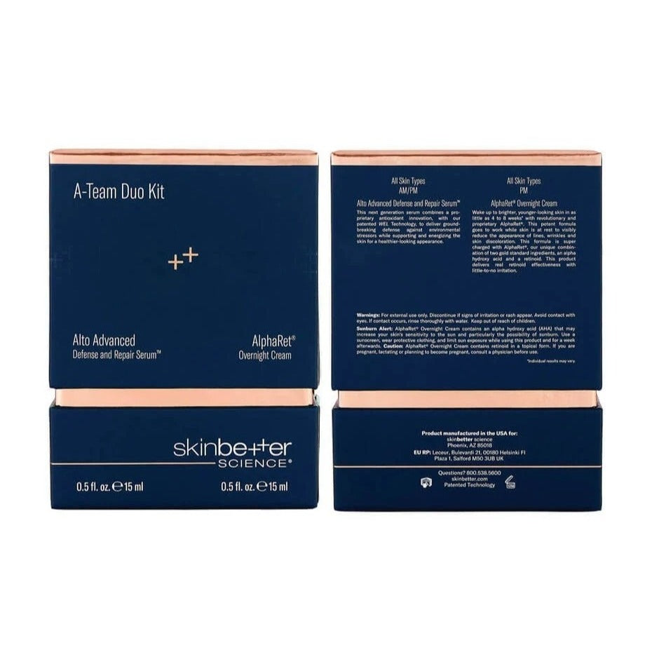 Skincare SkinBetter A-Team Duo Kit 1 each Alto Advanced 0.5 oz + AlphaRet 0.5 oz