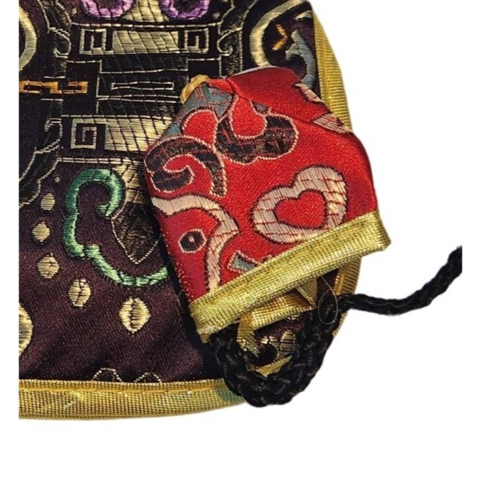 Wine Bottle Cover 3 piece set Hat Vest Kimono Red Black Silver Purple Gold Trim Silky