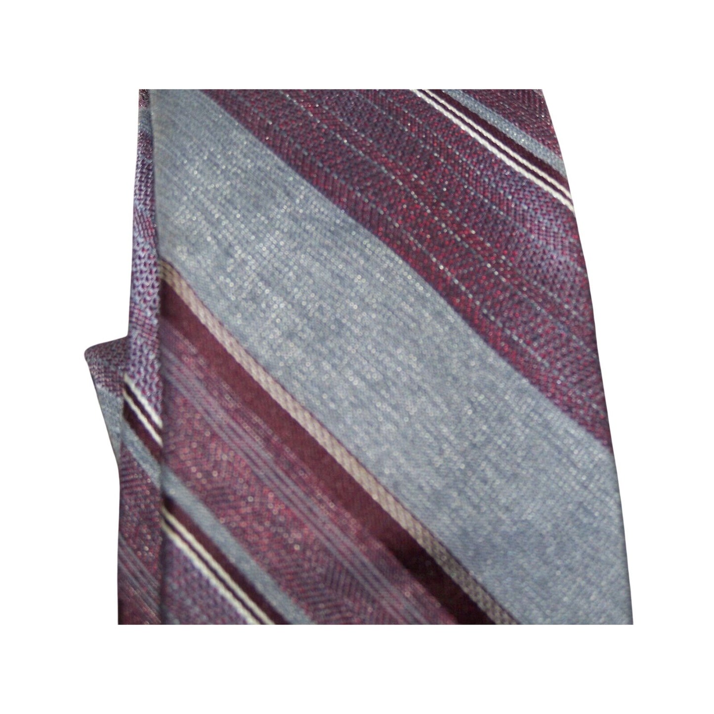 Tie Grey White Red Striped Brittsport by Brittania RN 13388 57 1/2 " L 3 " W
