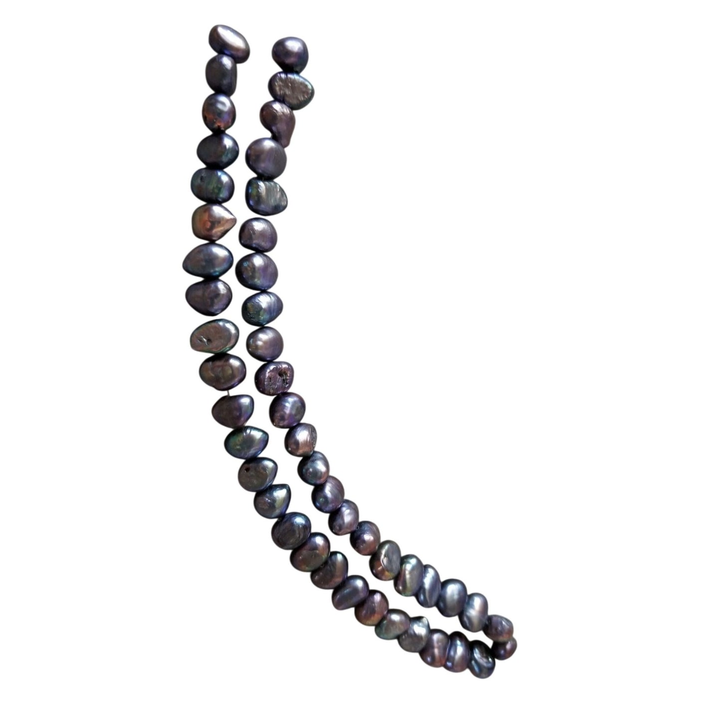 Loose Pearl Peacock Pearl Bag F 1 Oval 8 mm Bin Pearl 20 Pcs 102 ct 20.4 gr 6 1/2" Drilled