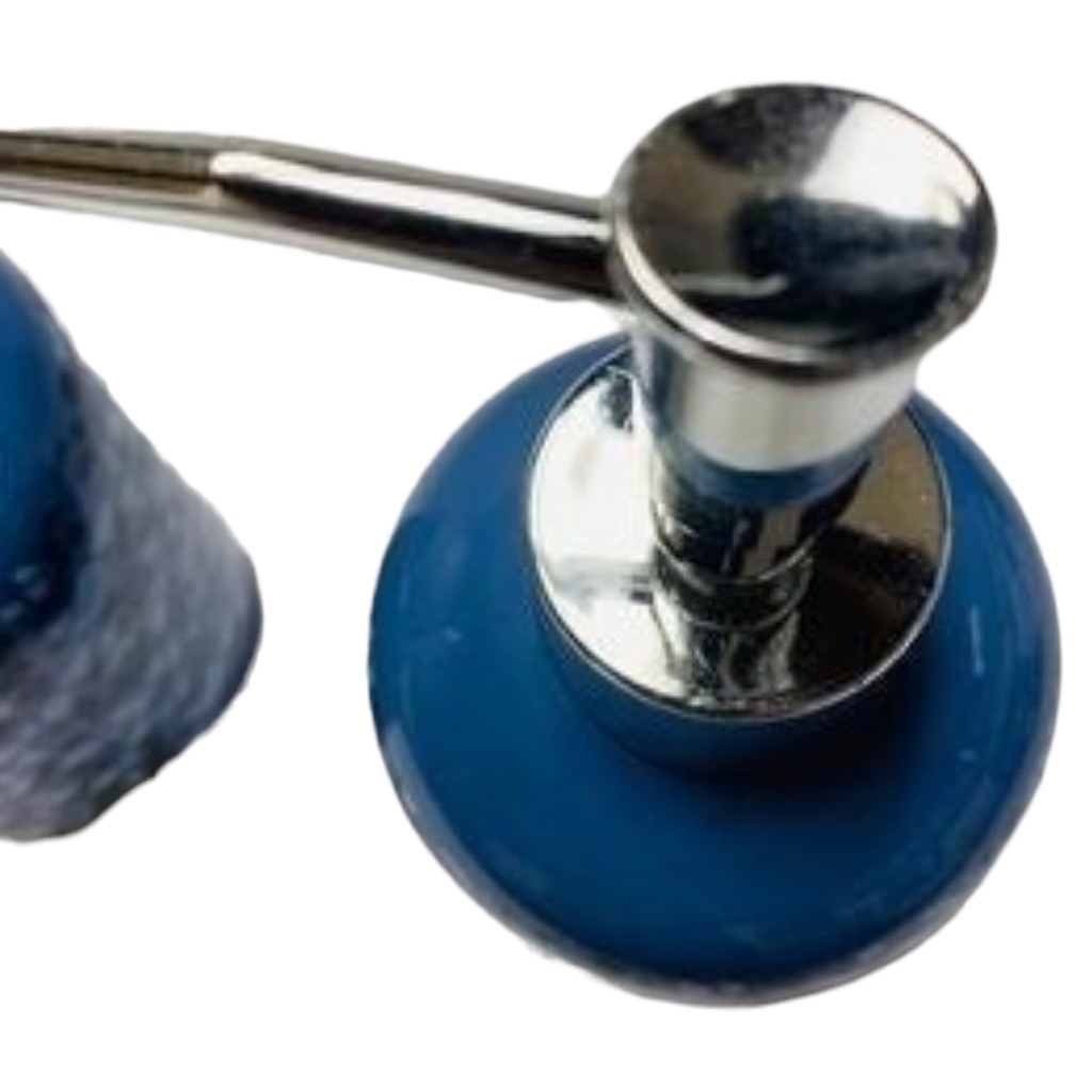 Ceramic Soap Dispenser Set Of 2 Blue Mosaic Pattern Silver Tone Pump Target New