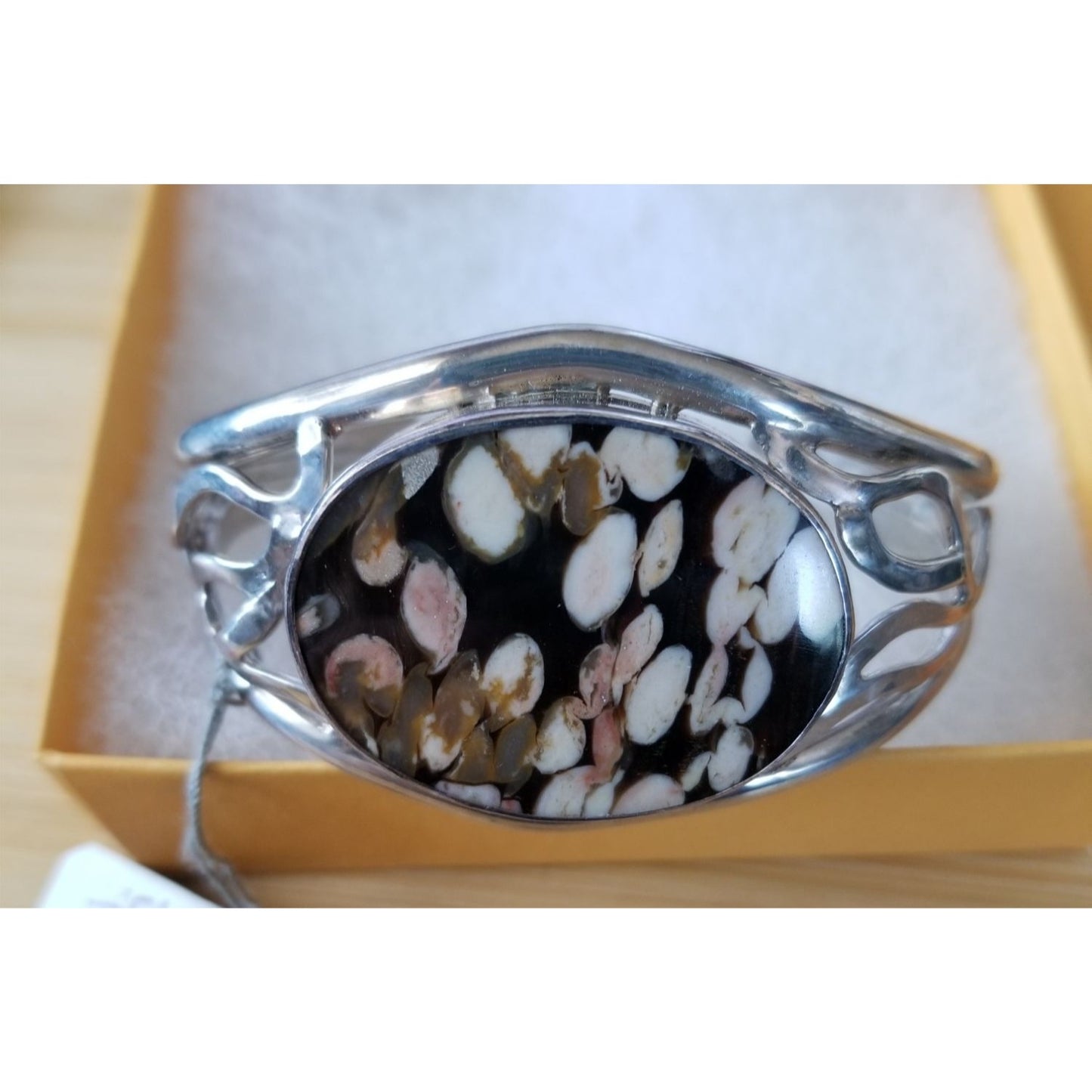 Bracelet Peanutwood Oval A- Grade Sterling 925 Silver 3" 40 cm x 30 cm 42.2 gr