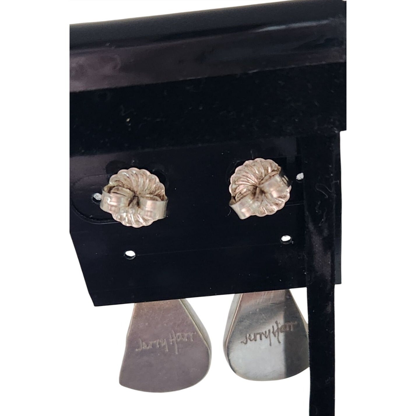 Jewelry Earrings Palmwood Silver 8.1 gr 35m x 15m Silver Brown Black Post Earrings