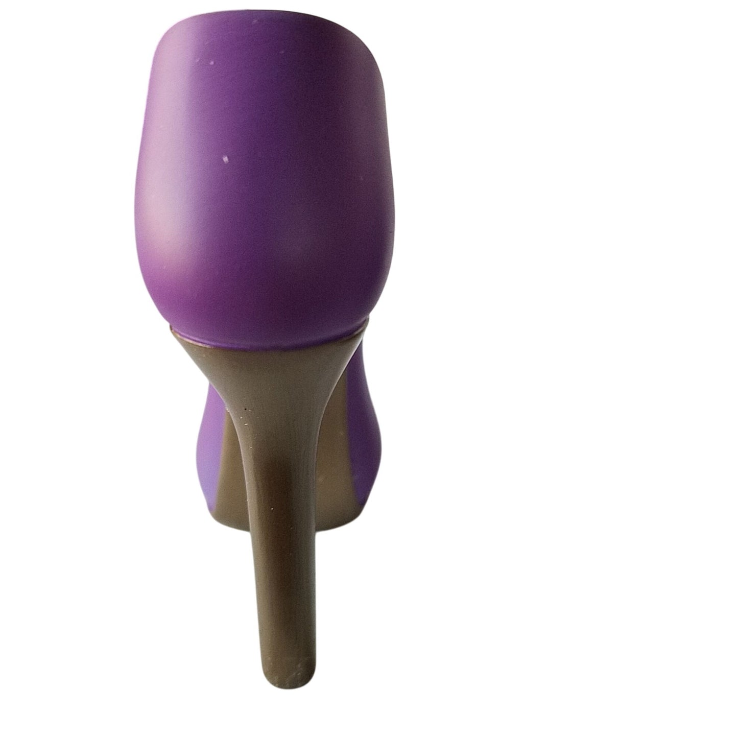 Purple High Heel Ring Holder With Bow & Gold Accents