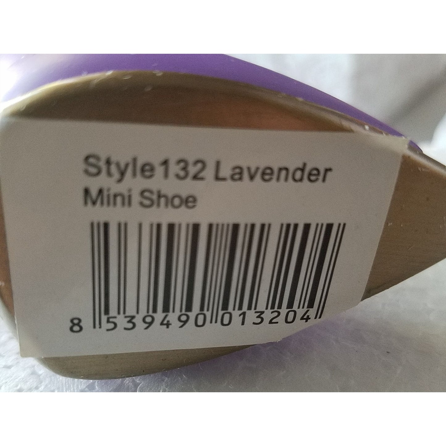 Purple High Heel Ring Holder With Bow & Gold Accents