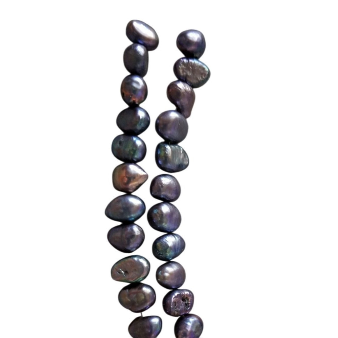 Loose Pearl Peacock Pearl Bag F 9 Oval 8 mm Bin Pearl 19 Pcs 50 ct 9.6 gr 6" Drilled