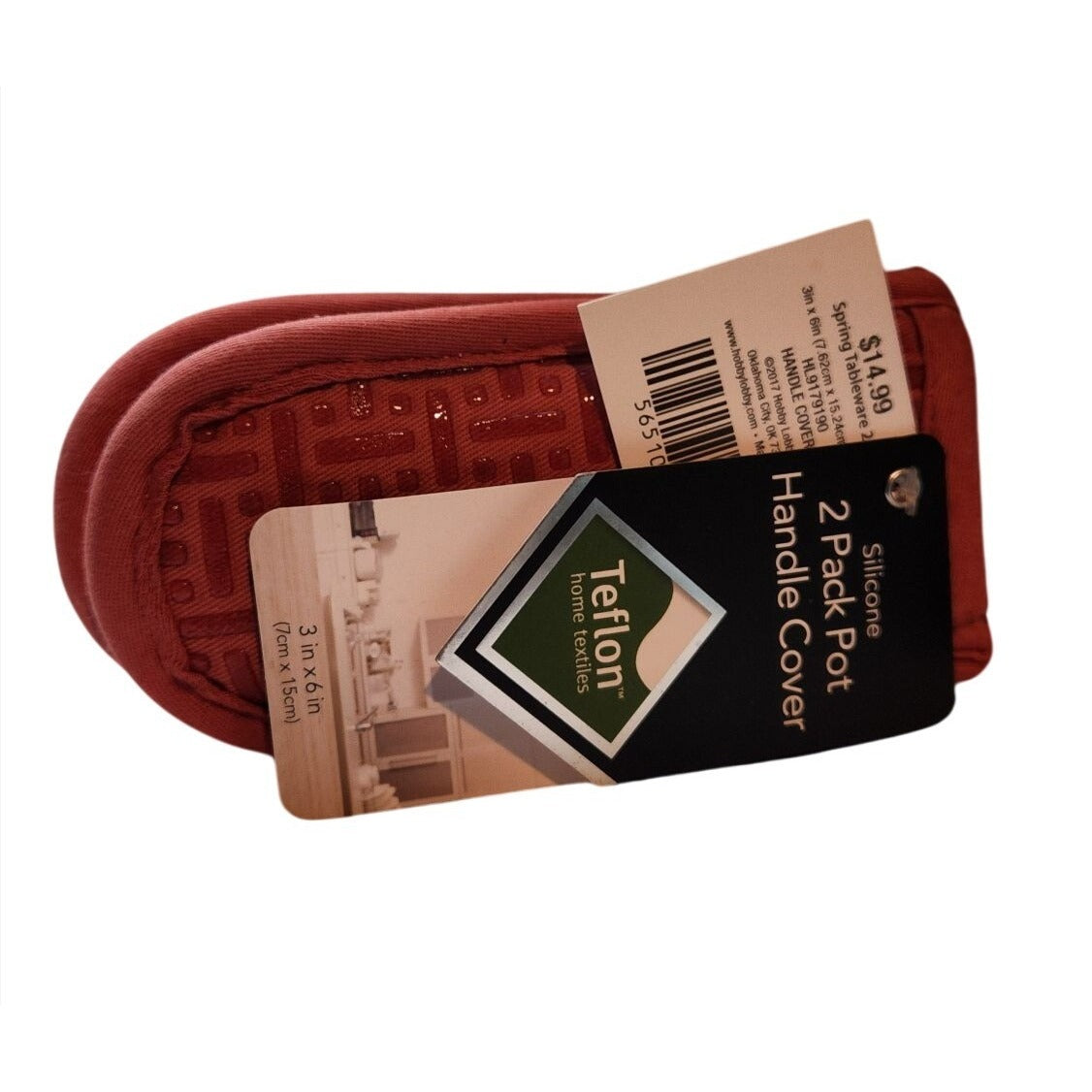 Pot Handle Holder Supreme Red Set of 2 Silicone 2 pack Cover Teflon 3 x 6