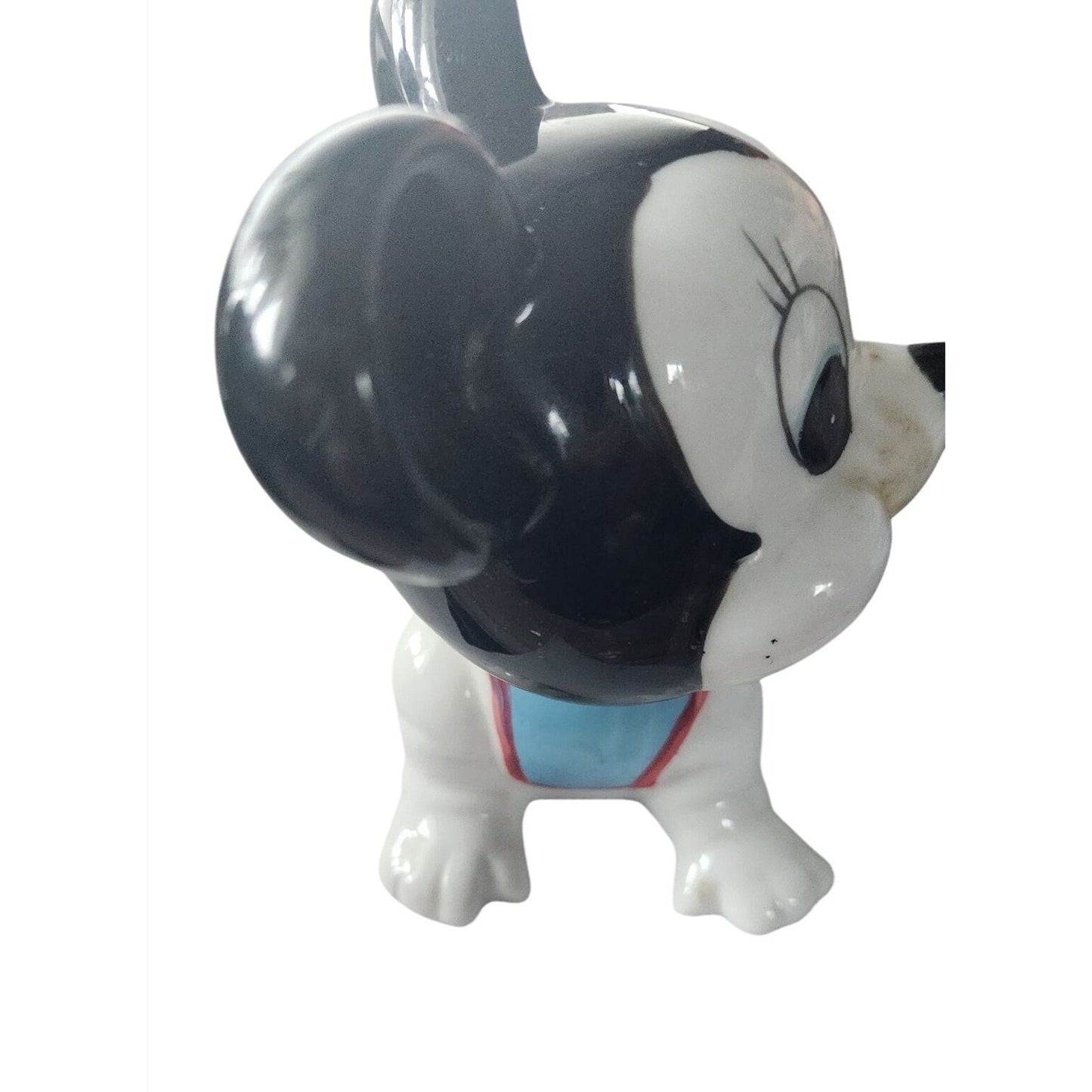 Vintage Disney Ceramic Mickey Mouse Piggy Bank Ceramic a vibrant glazed finish