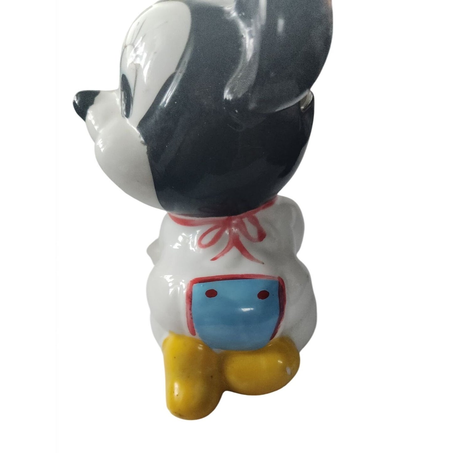 Vintage Disney Ceramic Mickey Mouse Piggy Bank Ceramic a vibrant glazed finish