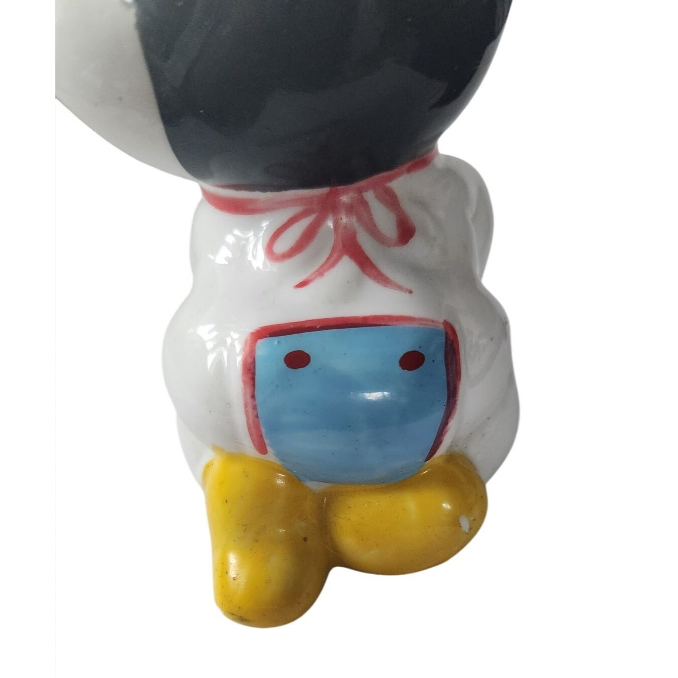 Vintage Disney Ceramic Mickey Mouse Piggy Bank Ceramic a vibrant glazed finish
